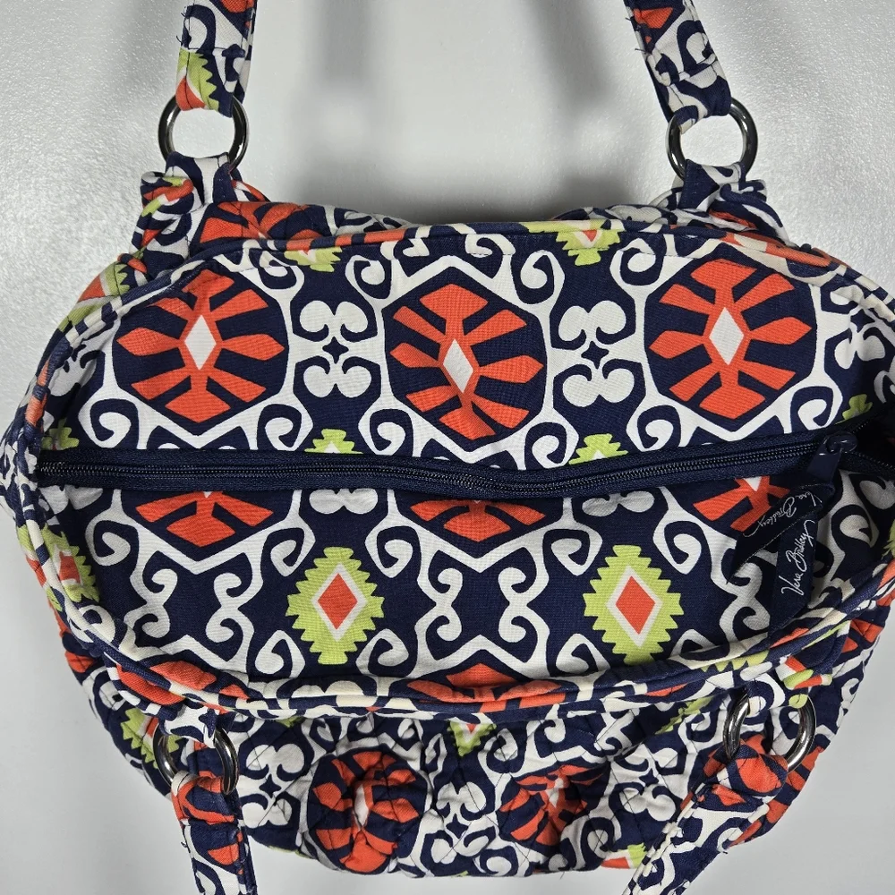 Vera Bradley Sun Valley Retired Print Quilted Zippered Tote Purse Shoulder Bag